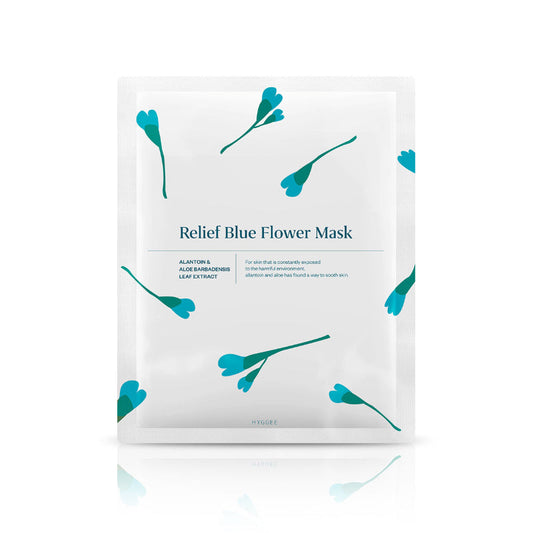 Relief Blue Flower Mask